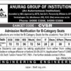 Admission notification for B-Category Seats